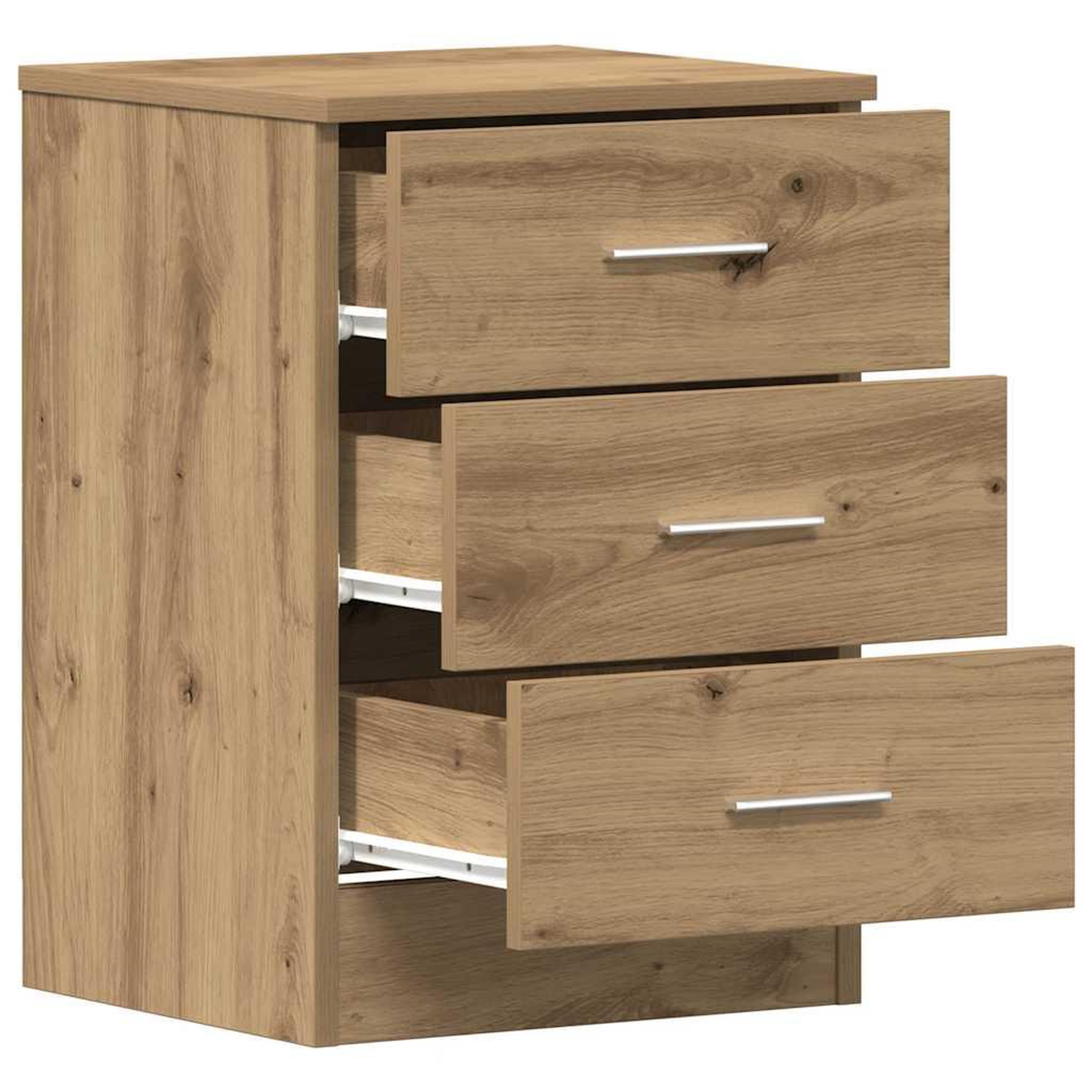 Voir la diapositive 5 : VIDAXL Table de chevet chene artisanal 38x35x55 cm bois d'ingenierie