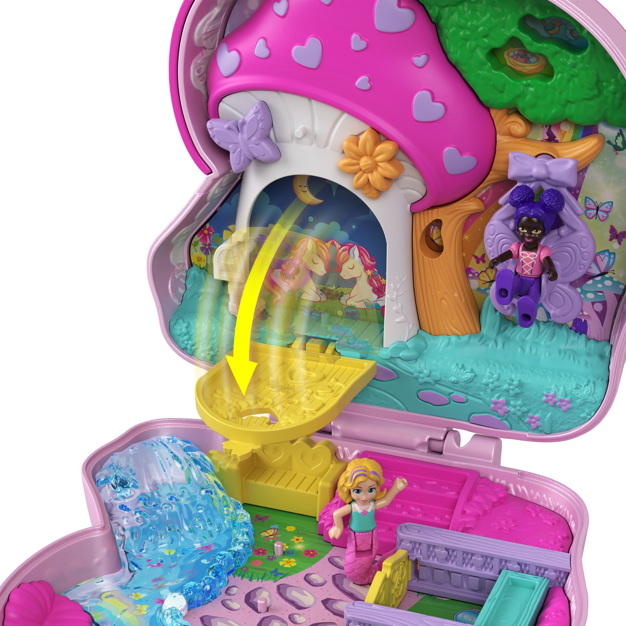 Voir la diapositive 5 : POLLY POCKET Mini poupée Polly Pocket - Coffret foret des licornes 