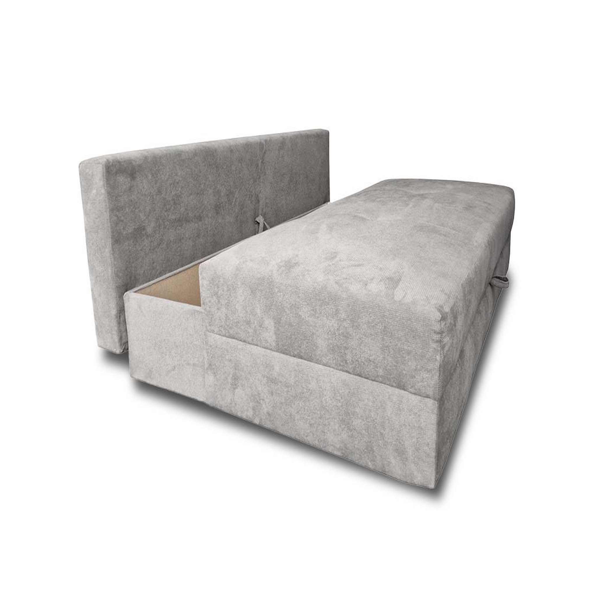 Voir la diapositive 3 : BEST MOBILIER Lucina - canapé droit 3 places - convertible avec coffre - en velours