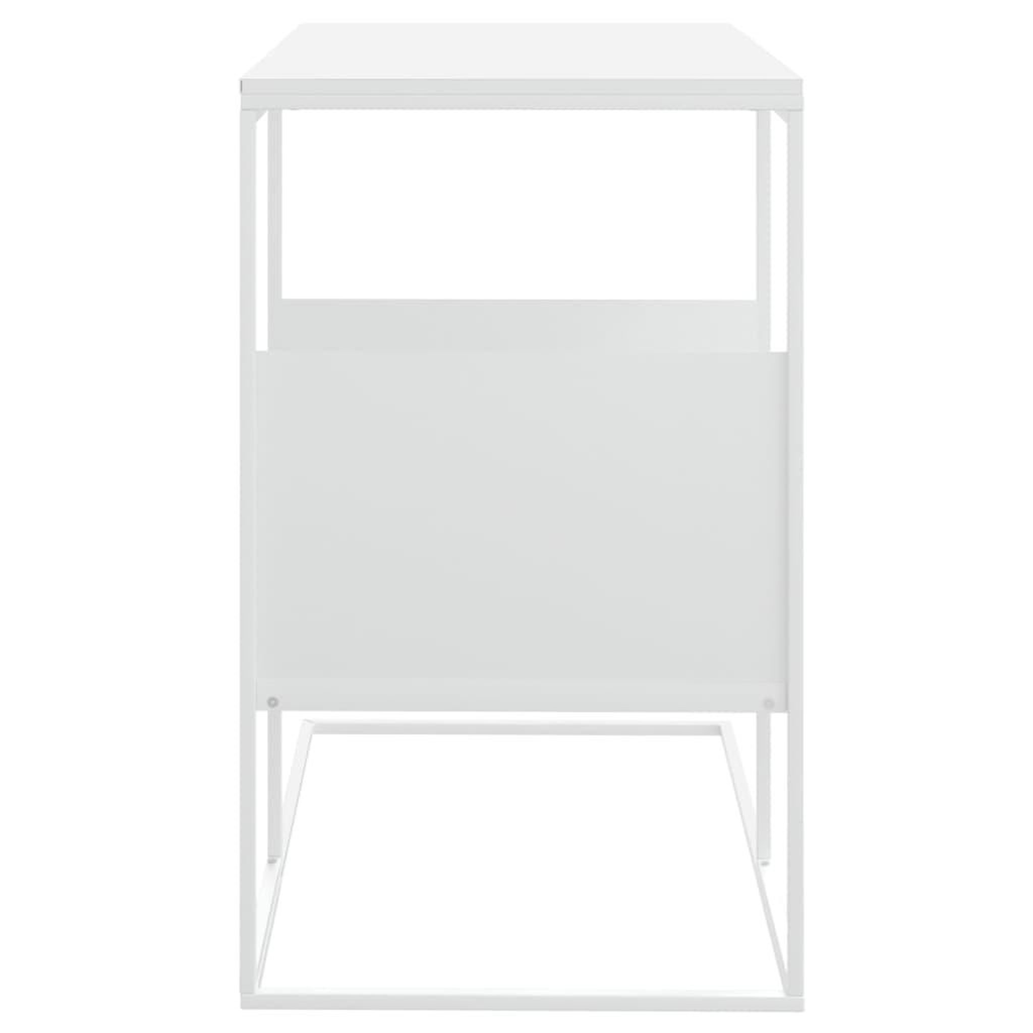 Voir la diapositive 4 : VIDAXL Table d'appoint Blanc 55x36x59,5 cm Bois d'ingenierie