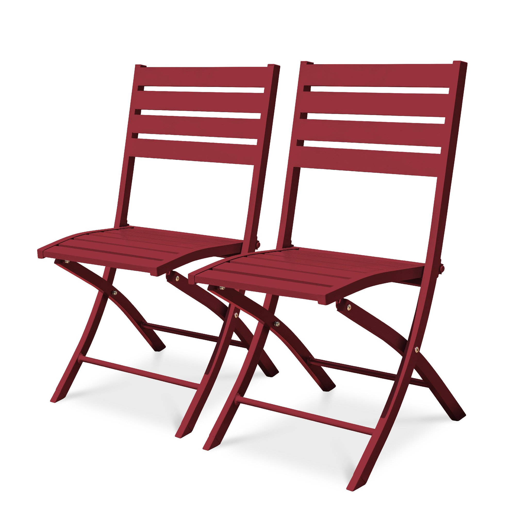 DCB GARDEN Lot de 2 chaises de jardin en aluminium
