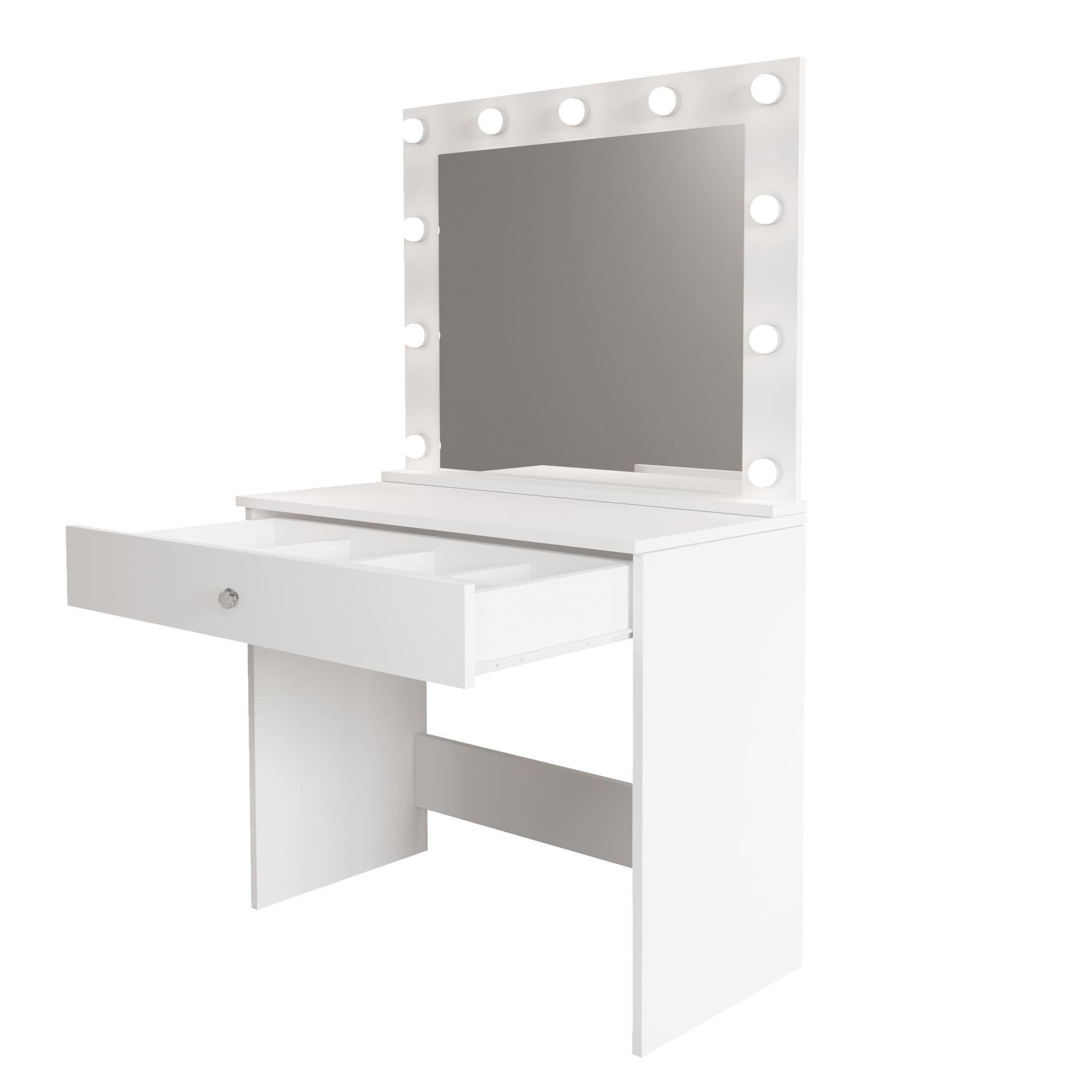 Habitat et Jardin Coiffeuse en bois   Monroe   - 80 x 147 x 42,5 cm - Blanc