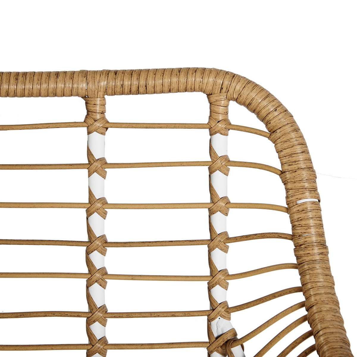 GARDENSTAR Salon bas de jardin - 4 places - Acier - Imitation osier