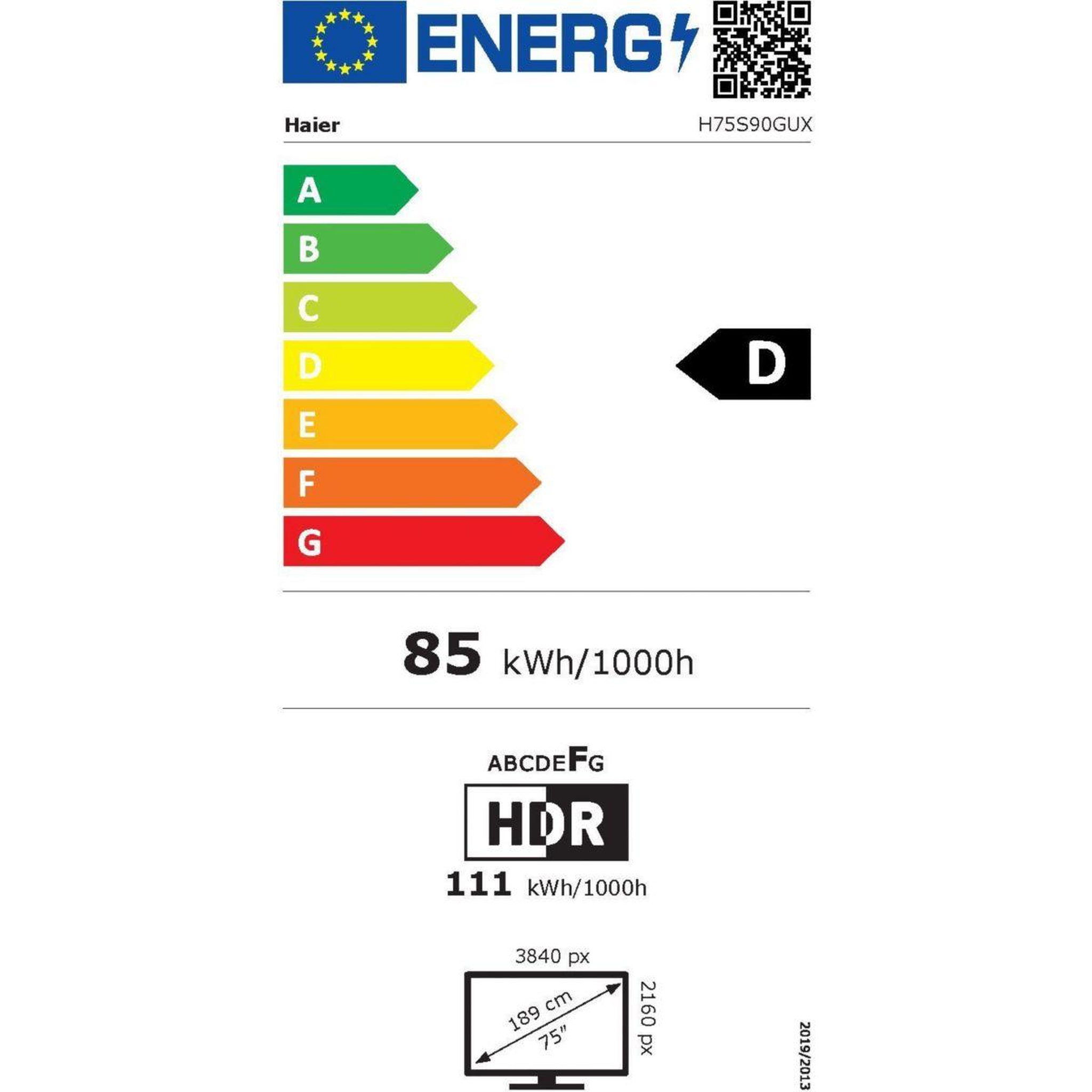 Voir la diapositive 6 : HAIER Tv qled h75s90gux (2026) 75  (190 cm)