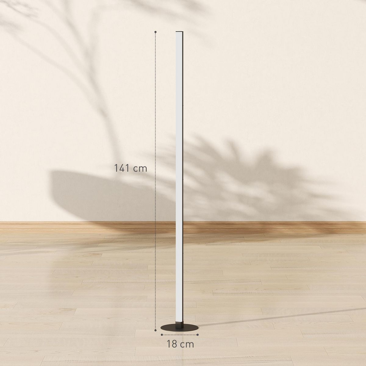 HOMCOM Lampadaire LED RGBIC 16 millions de couleurs avec contrôle APP et télécommande - musique sync, modes de scène et timer