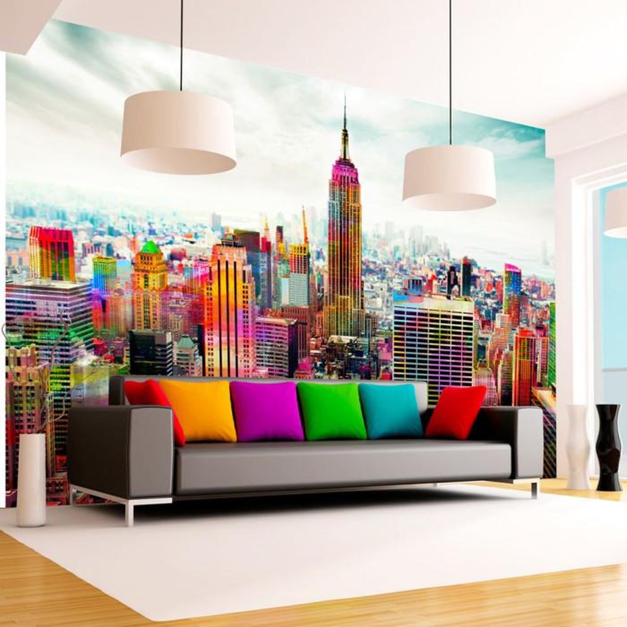 Paris Prix Papier Peint  Colors of New York City. Coloris disponibles : Multicolore