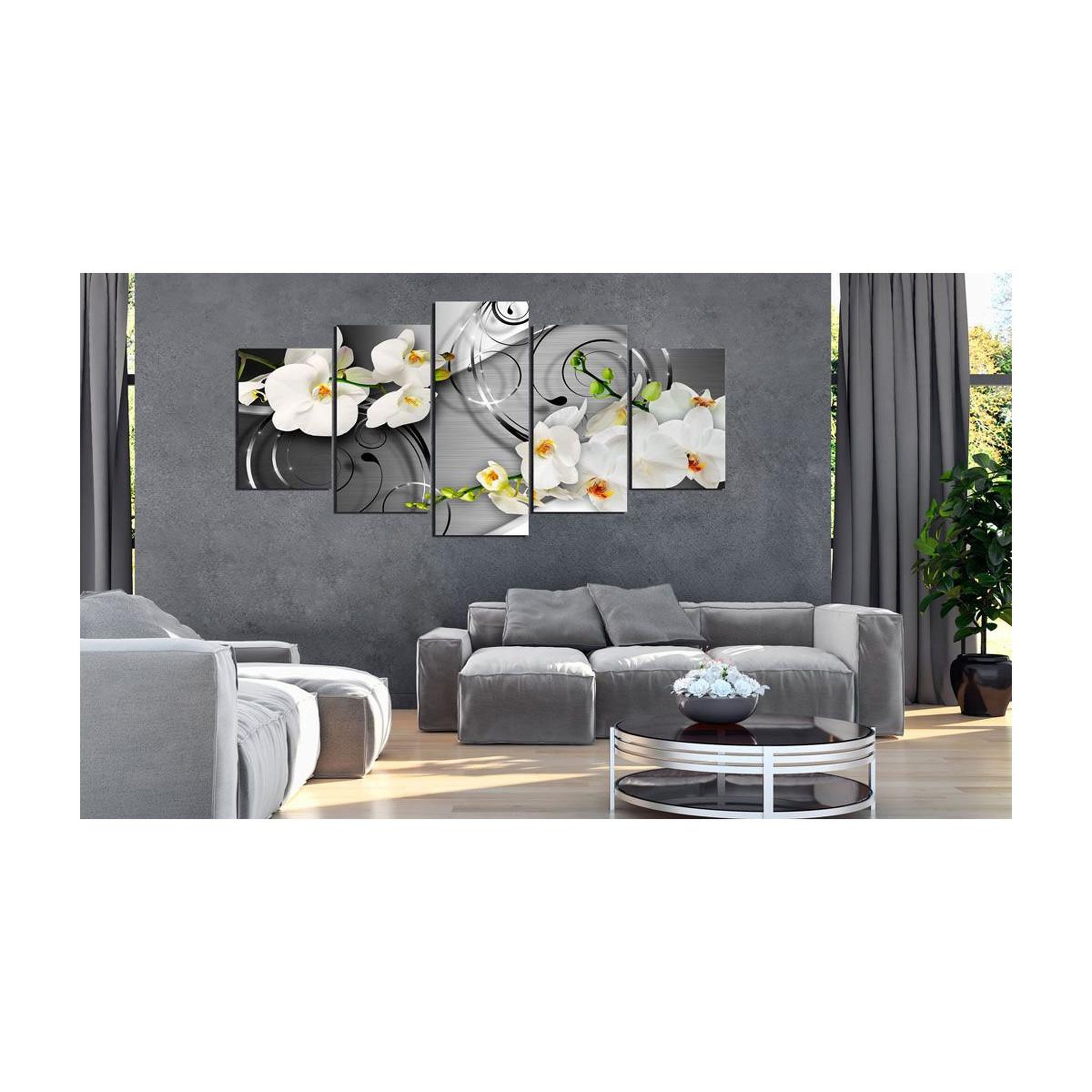 Voir la diapositive 2 : Paris Prix Tableau imprimé  milky orchids