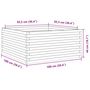 Voir la diapositive 6 : VIDAXL Jardiniere 100x100x46 cm bois massif de douglas