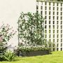 Voir la diapositive 2 : OUTSUNNY Treillis de jardin effet fer forgé - lot de 2 supports pour plantes grimpantes - 50 x 150 cm - métal époxy noir