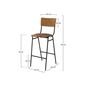 Voir la diapositive 4 : Rendez vous déco Lot de 2 chaises de bar 75 cm en bois - Clem