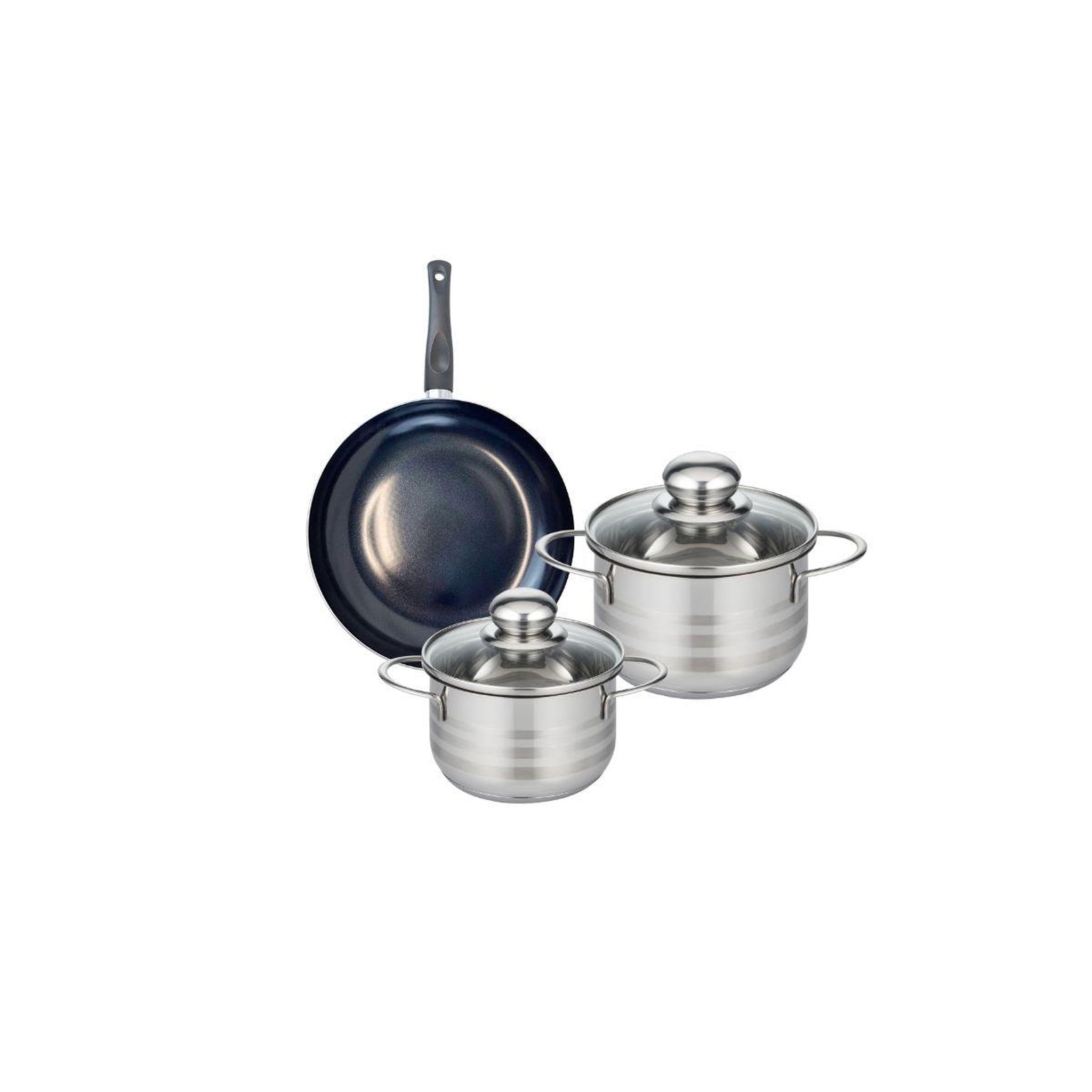 ELO Ensemble de 1 poêle de cuisson 20 cm et 2 faitouts 14 et 16 cm elo prima brillant