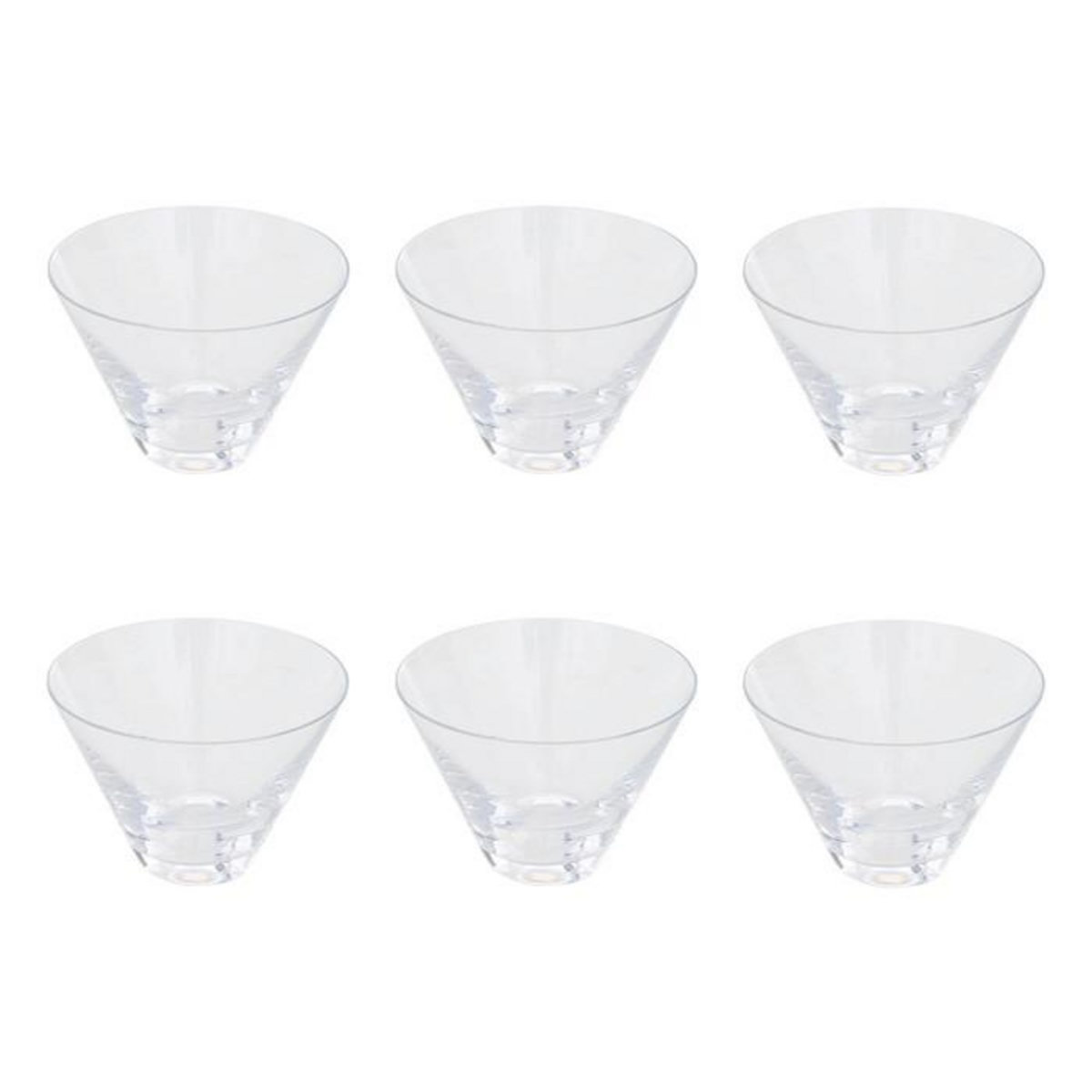 SECRET DE GOURMET Lot de 6 Coupelles Coniques  Japan  40cl Transparent