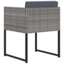 Voir la diapositive 5 : VIDAXL Ensemble a manger de jardin coussins 11 pcs Resine tressee Gris