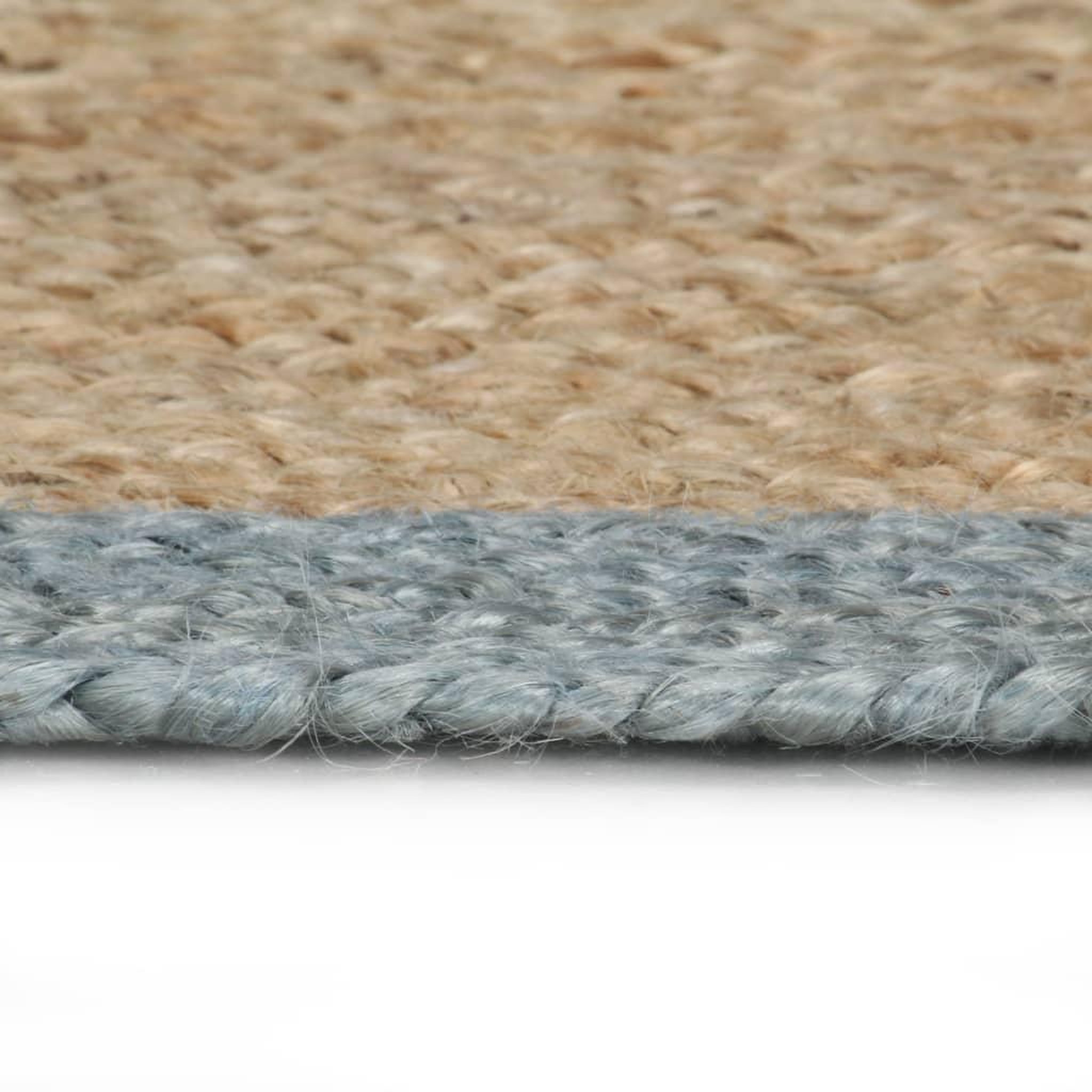 Voir la diapositive 3 : VIDAXL Tapis fait a la main Jute avec bord vert olive 120 cm