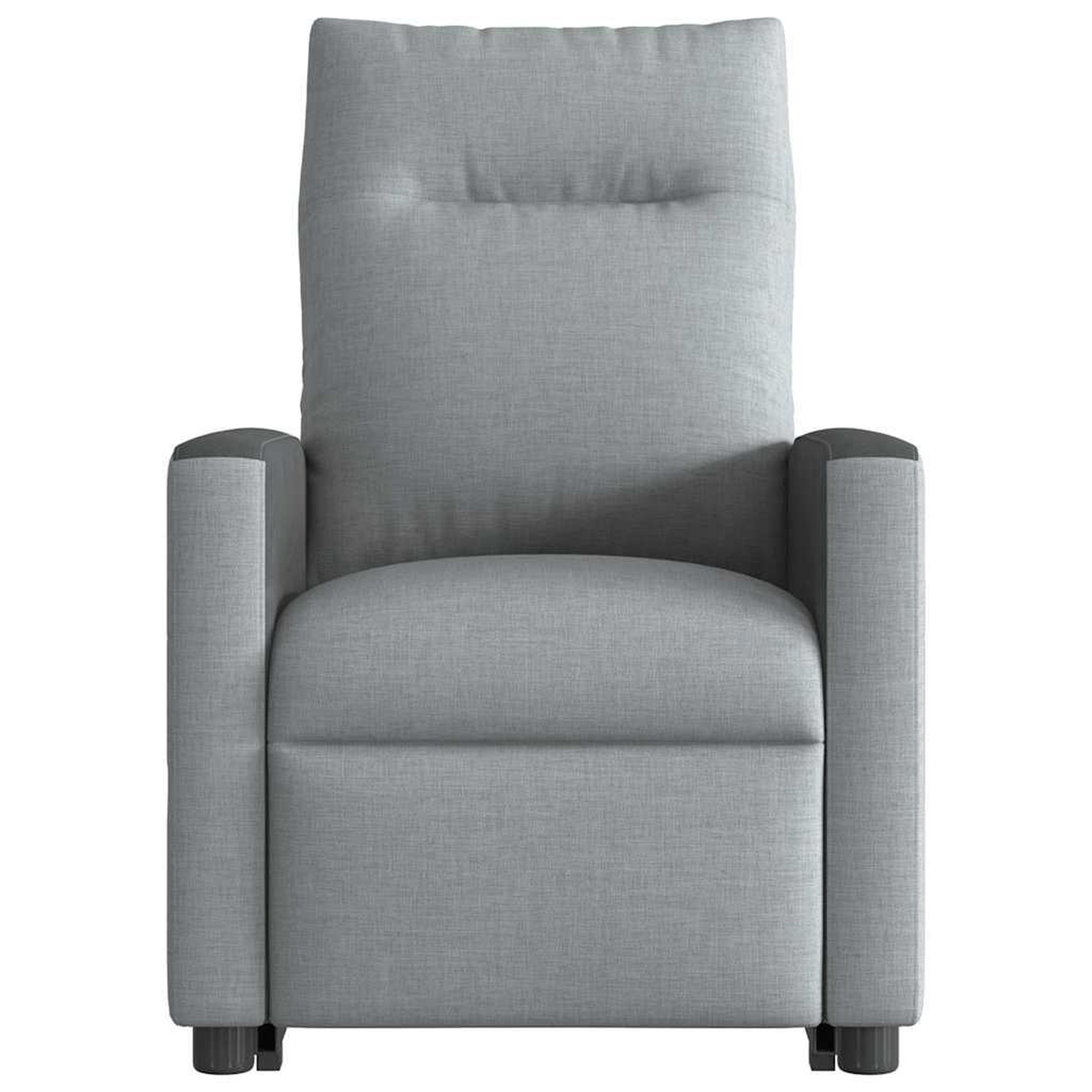 Voir la diapositive 5 : VIDAXL Fauteuil inclinable electrique gris clair tissu
