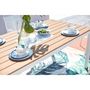 Voir la diapositive 3 : CONCEPT USINE Table de jardin et 6 fauteuils en aluminium cordes blanches ALONDRA