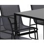 Voir la diapositive 6 : BEST MOBILIER Murillo - ensemble table et chaises de jardin - 6 personnes - noir et gris