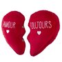 Voir la diapositive 3 : Paris Prix Coussin Déco Détachable  Cœur  35x40cm Rouge