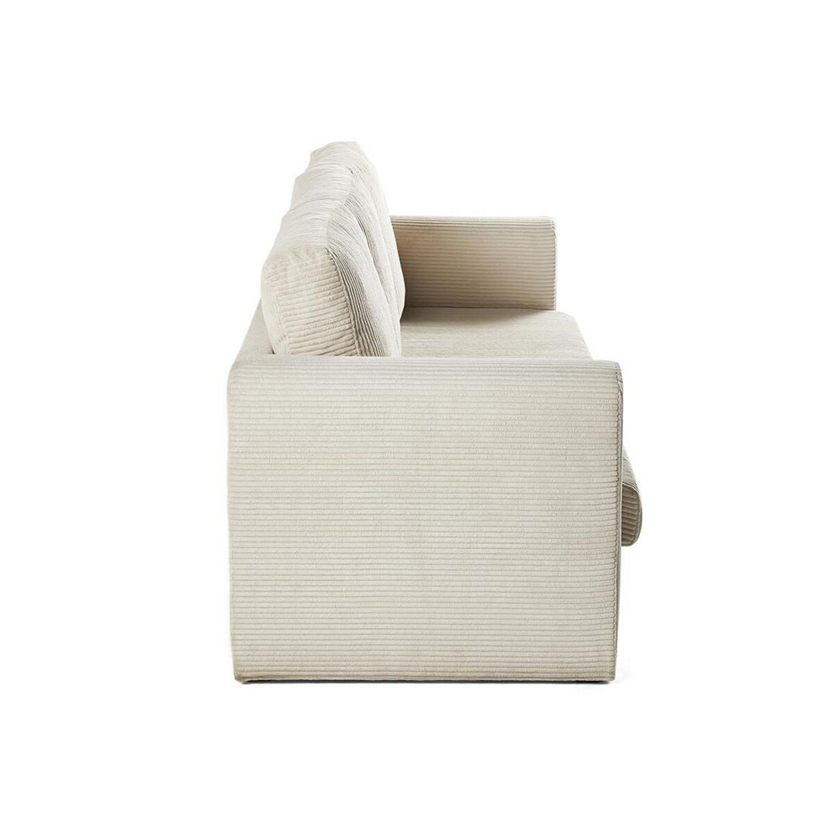 BEST MOBILIER Marilia - canapé 3 places - convertible déplimousse - en velours côtelé