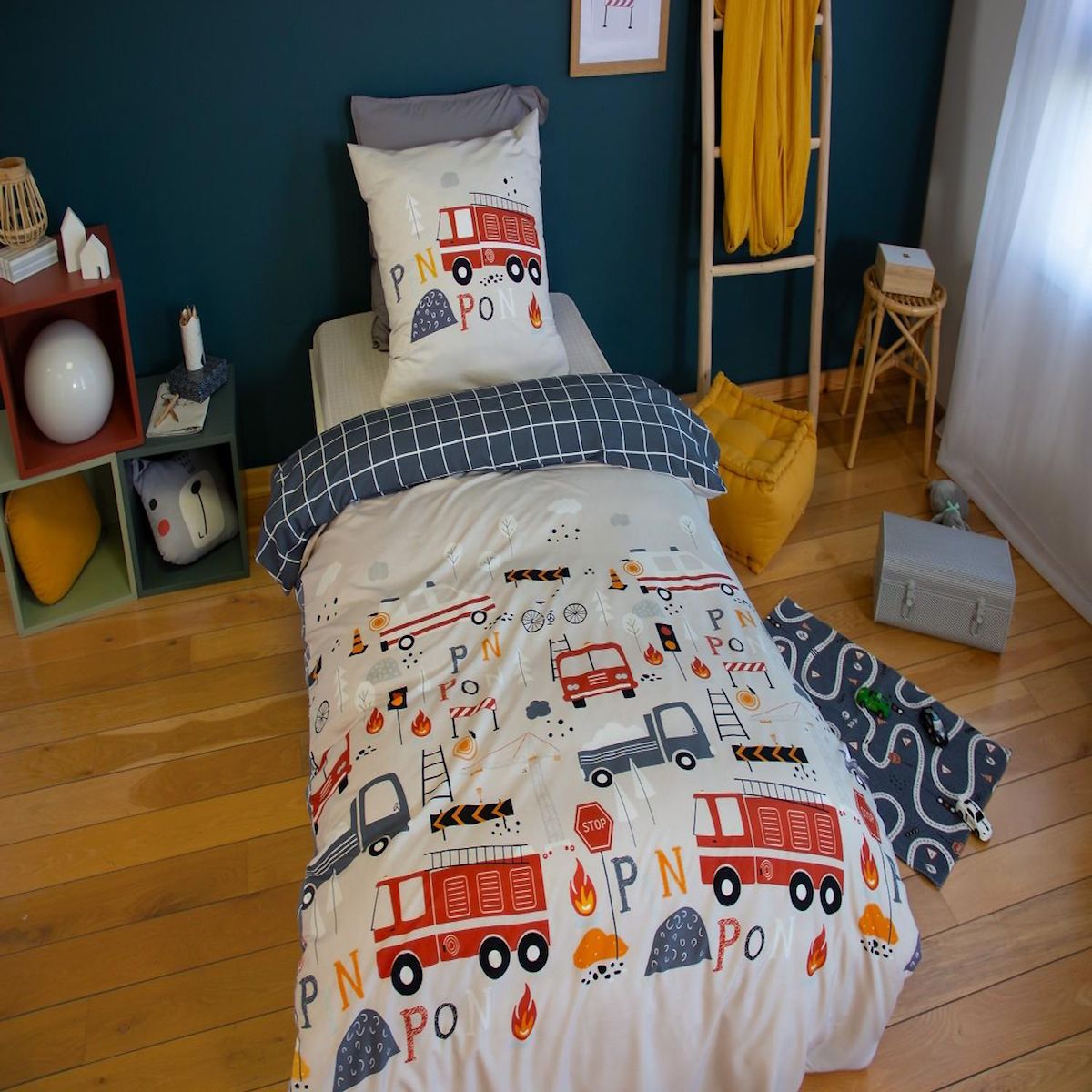 Home collection Parure housse de couette 2pcs 140x200 100% microfibre - flammeche