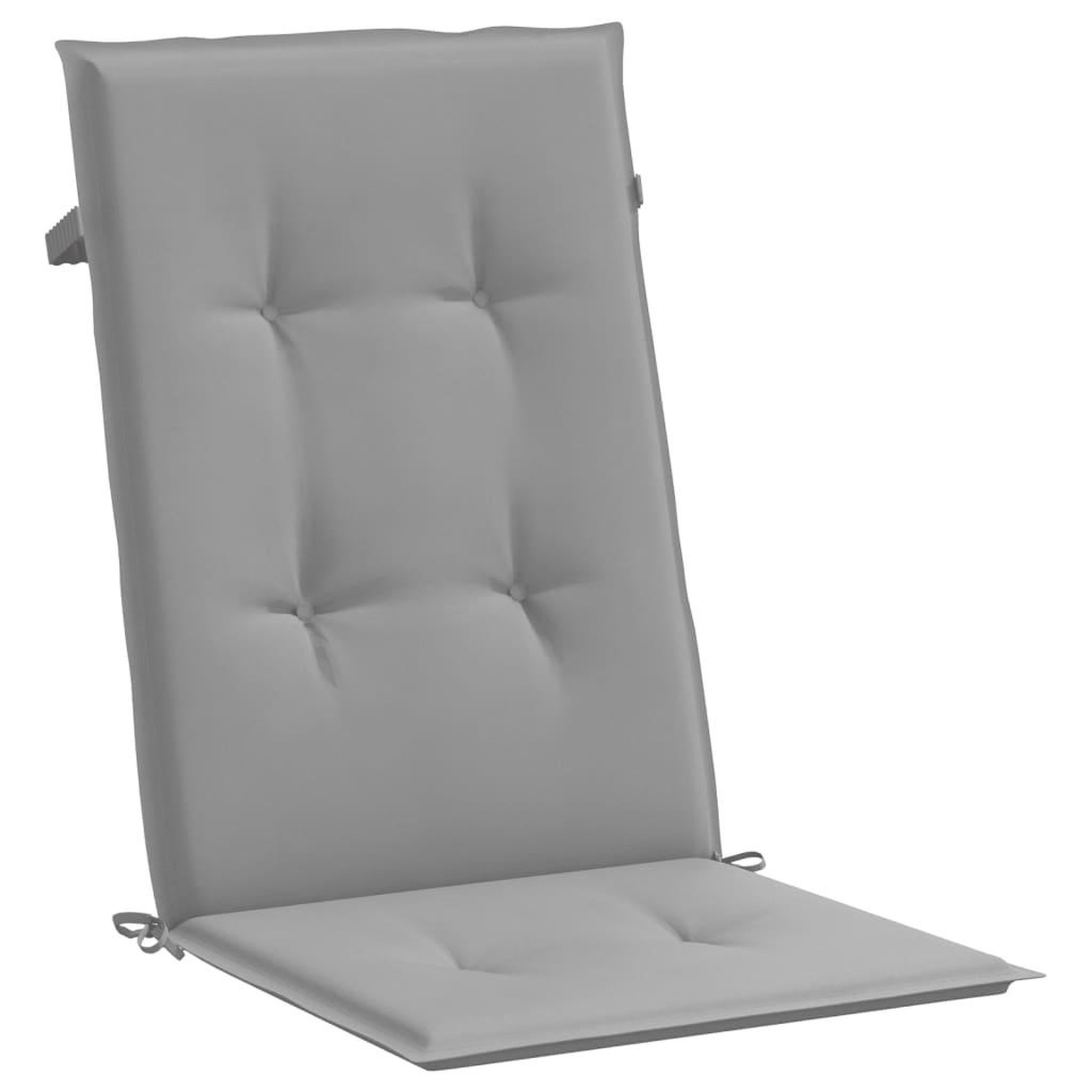Voir la diapositive 5 : VIDAXL Coussins de chaise de jardin a dossier haut lot de 6 gris tissu