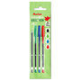 Voir la diapositive 1 : AUCHAN Lot de 4 stylos bille coloris assortis pointe moyenne 1 mm en bouteille recyclée