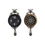 Voir la diapositive 1 : AAAAA Horloge Murale DKD Home Decor Noir Doré Verre Fer Pendule 27 x 7,5 x 57,5 cm (2 Unités)