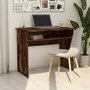 Voir la diapositive 1 : VIDAXL Bureau Chene fume 90x50x74 cm Bois d'ingenierie