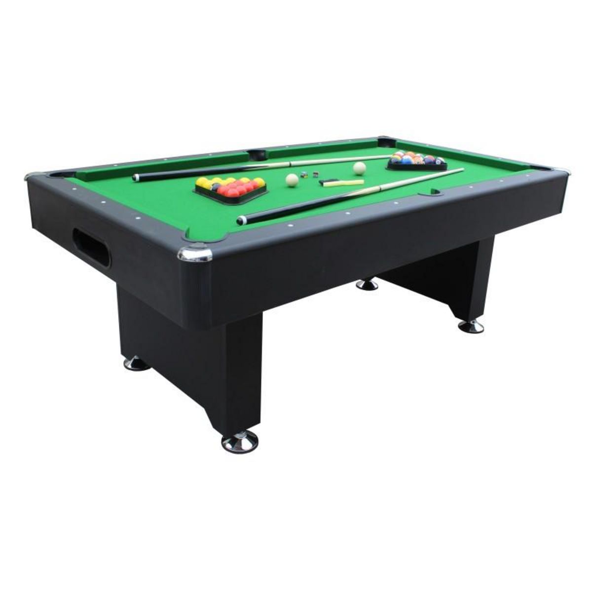 PLAY4FUN Billard Américain convertible Table dinatoire - 212 x 118 x 86 cm - Retour de boules automatique et Accessoires inclus