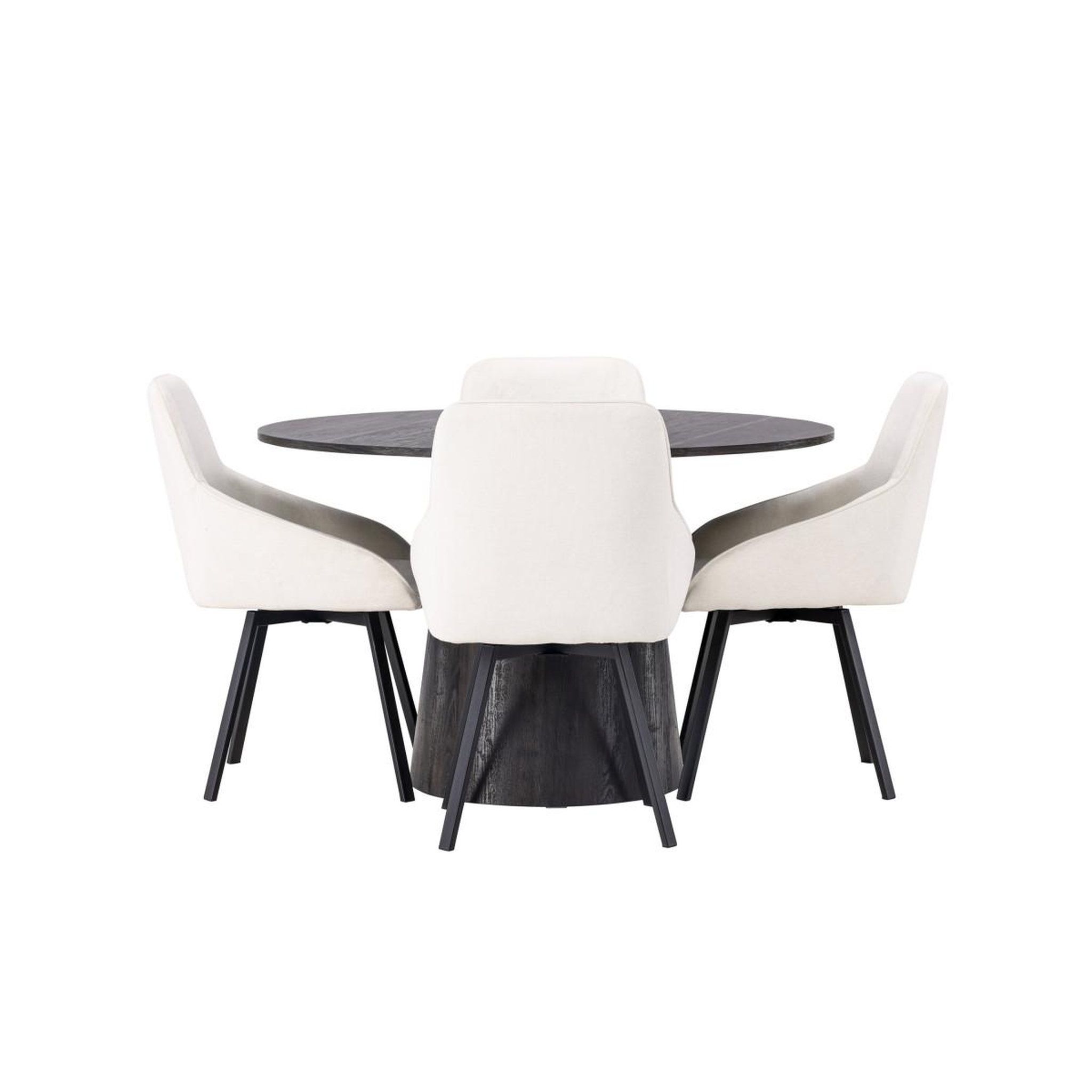 Voir la diapositive 2 : Paris Prix Ensemble table à manger & 4 chaises  lanzo & rosie  120cm beige & moka