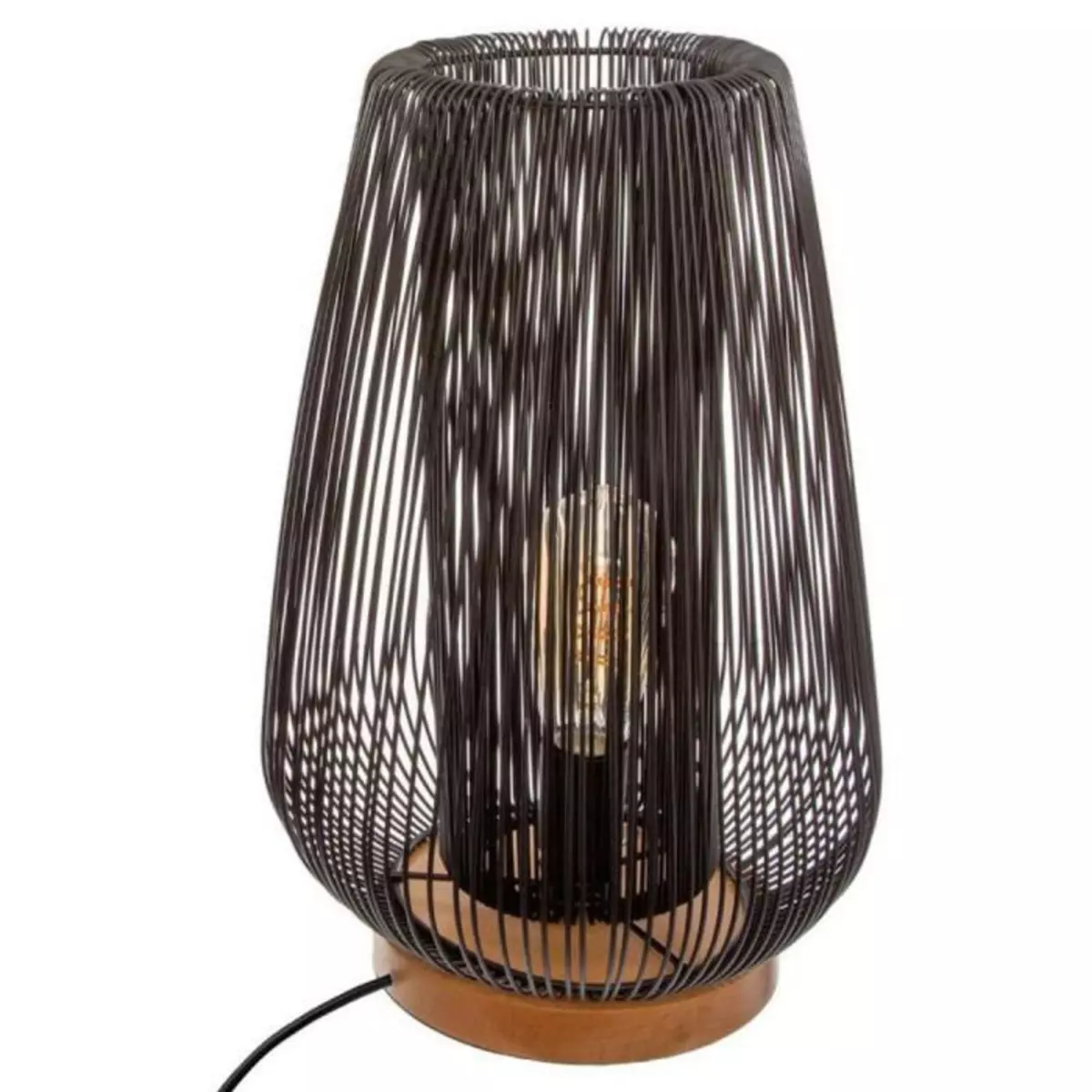 ATMOSPHERA Lampe à Poser Design en Métal  Noda  40cm Noir