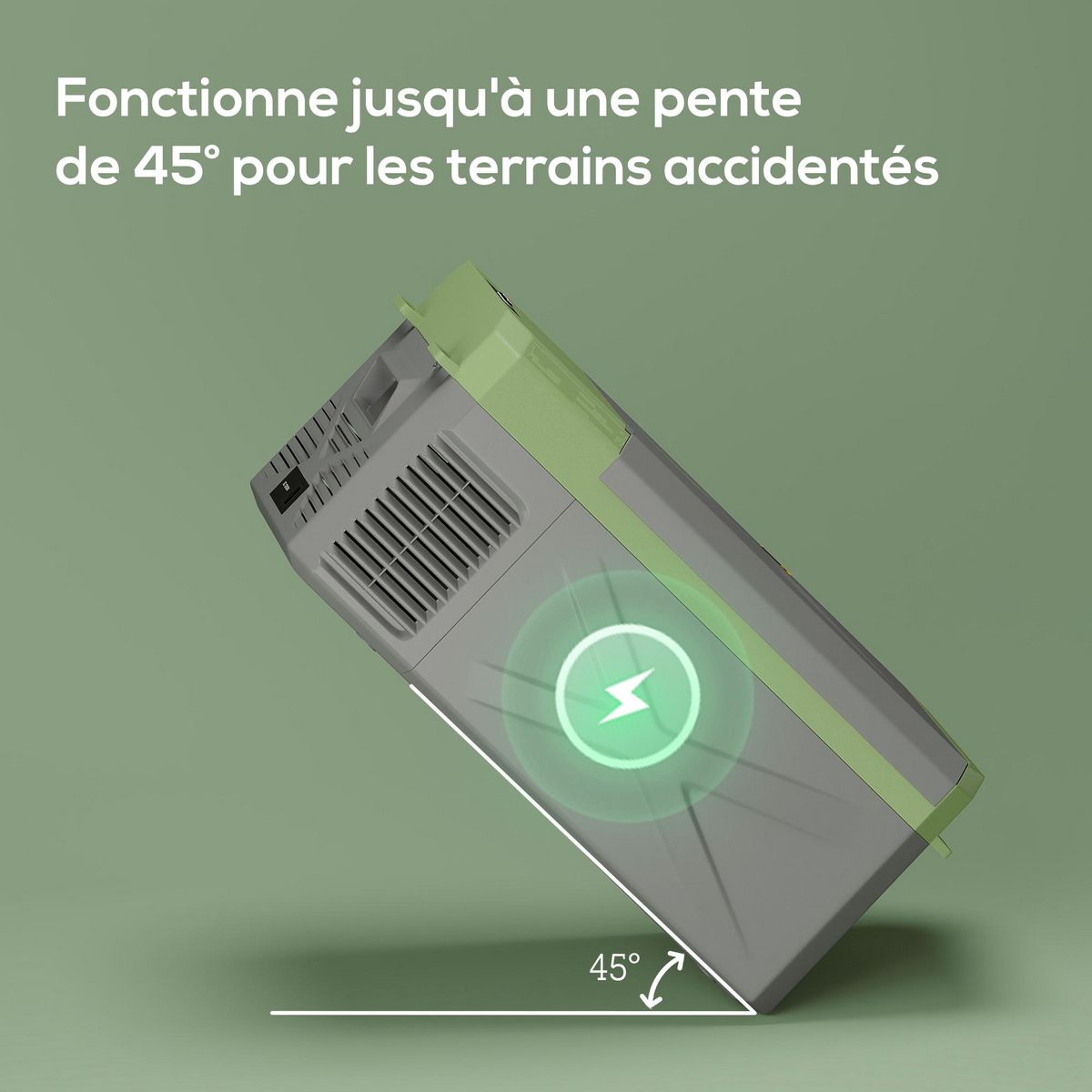 OUTSUNNY Glacière électrique voiture à compression 16,3L - réfrigérateur voiture congélateur 12/24V 60W max 2 modes gris vert