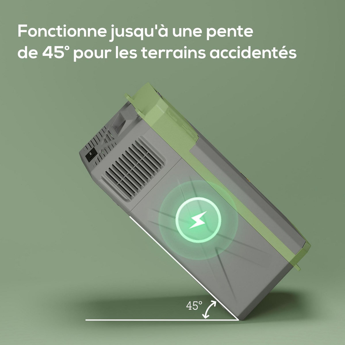 OUTSUNNY Glacière électrique voiture à compression 16,3L - réfrigérateur voiture congélateur 12/24V 60W max 2 modes gris vert