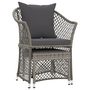 Voir la diapositive 3 : VIDAXL Salon de jardin 2 pcs avec coussins Gris Resine tressee