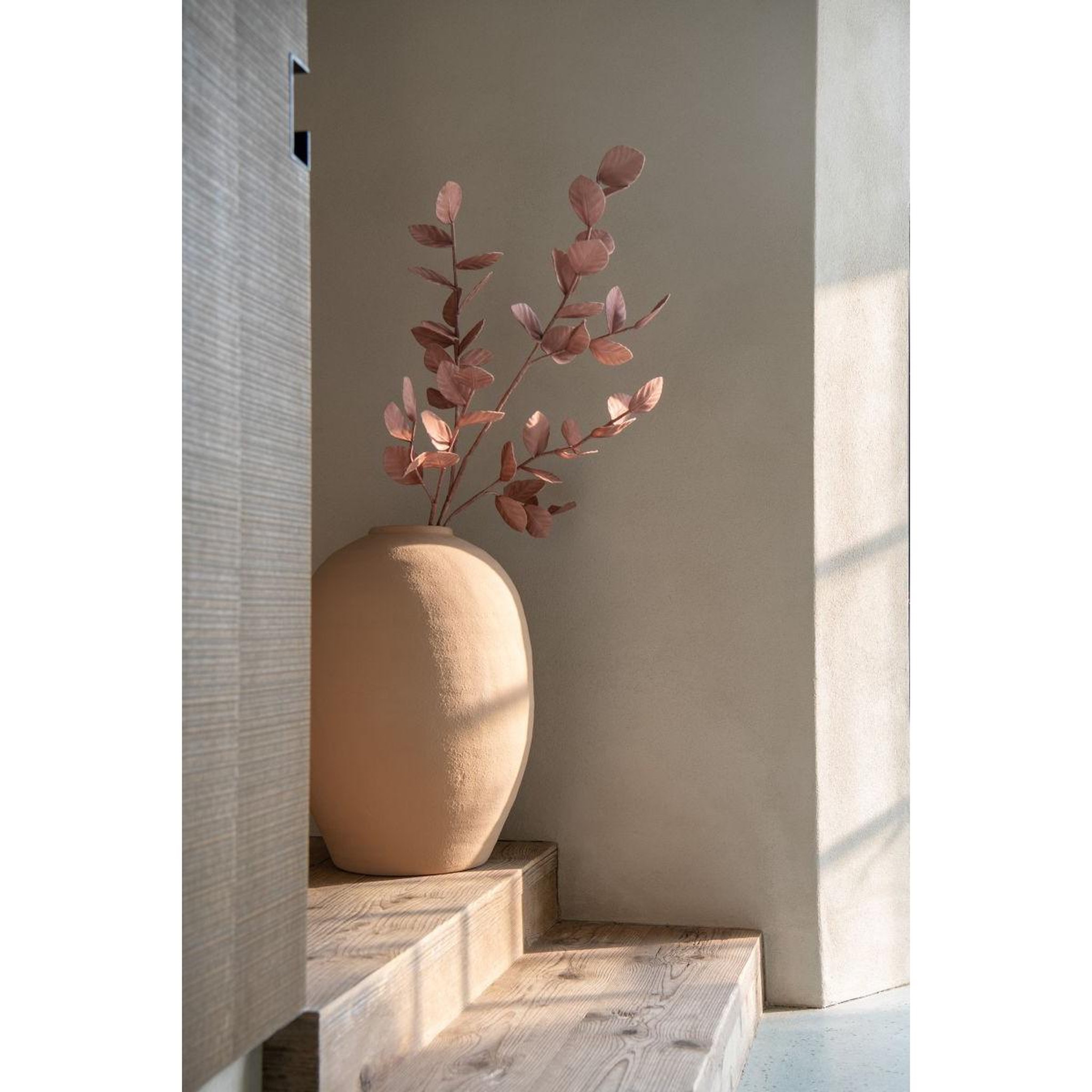 Voir la diapositive 4 : J-LINE Vase Déco en Argile  Cassia  54cm Beige