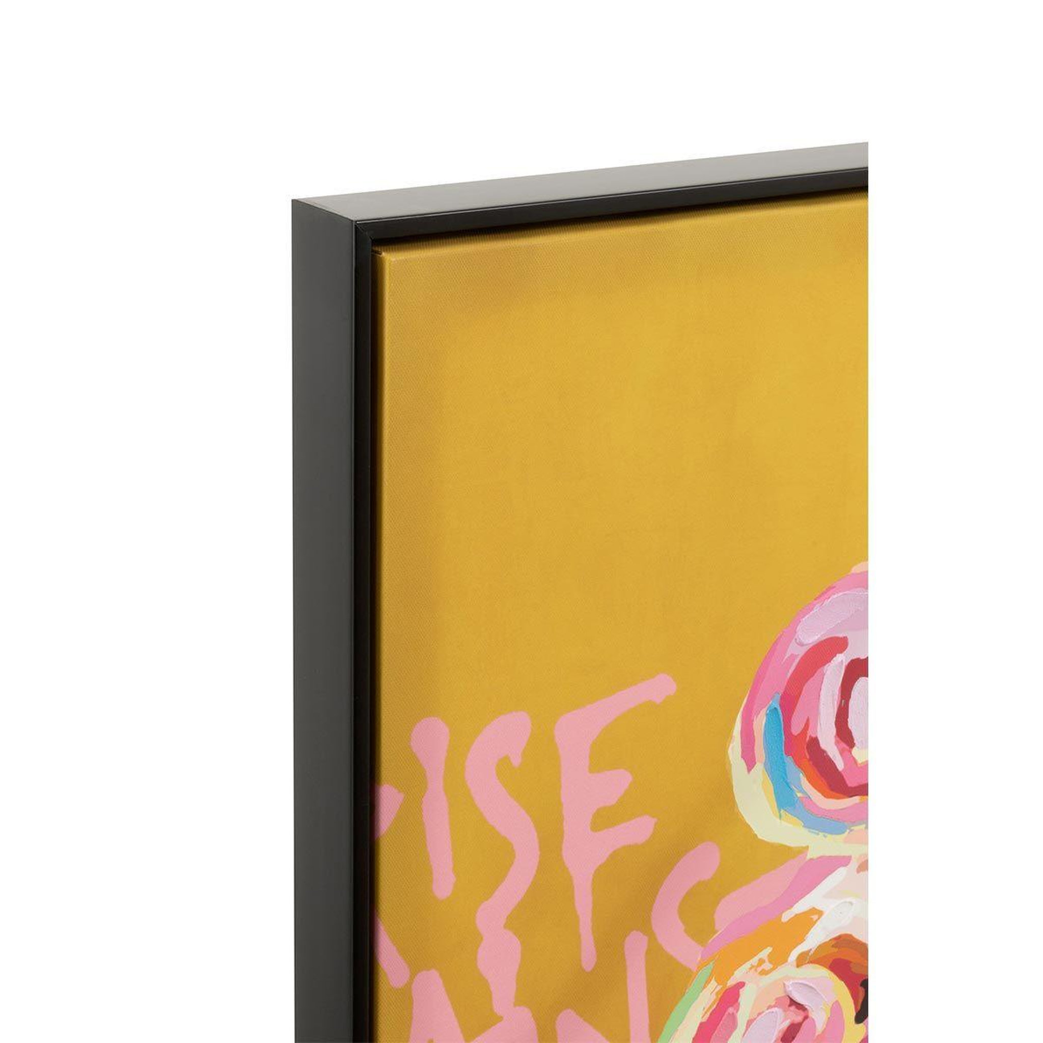 Voir la diapositive 2 : J-LINE Tableau peinture femme graffiti  pop art  100x100cm multicolore