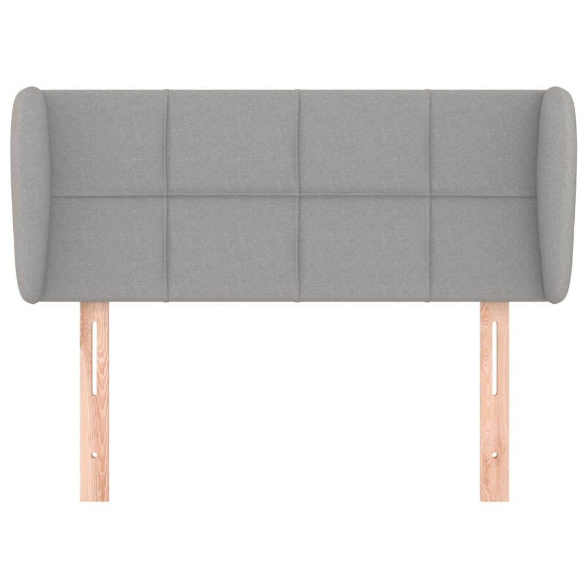 VIDAXL Tete de lit avec oreilles Gris clair 83x23x78/88 cm Tissu