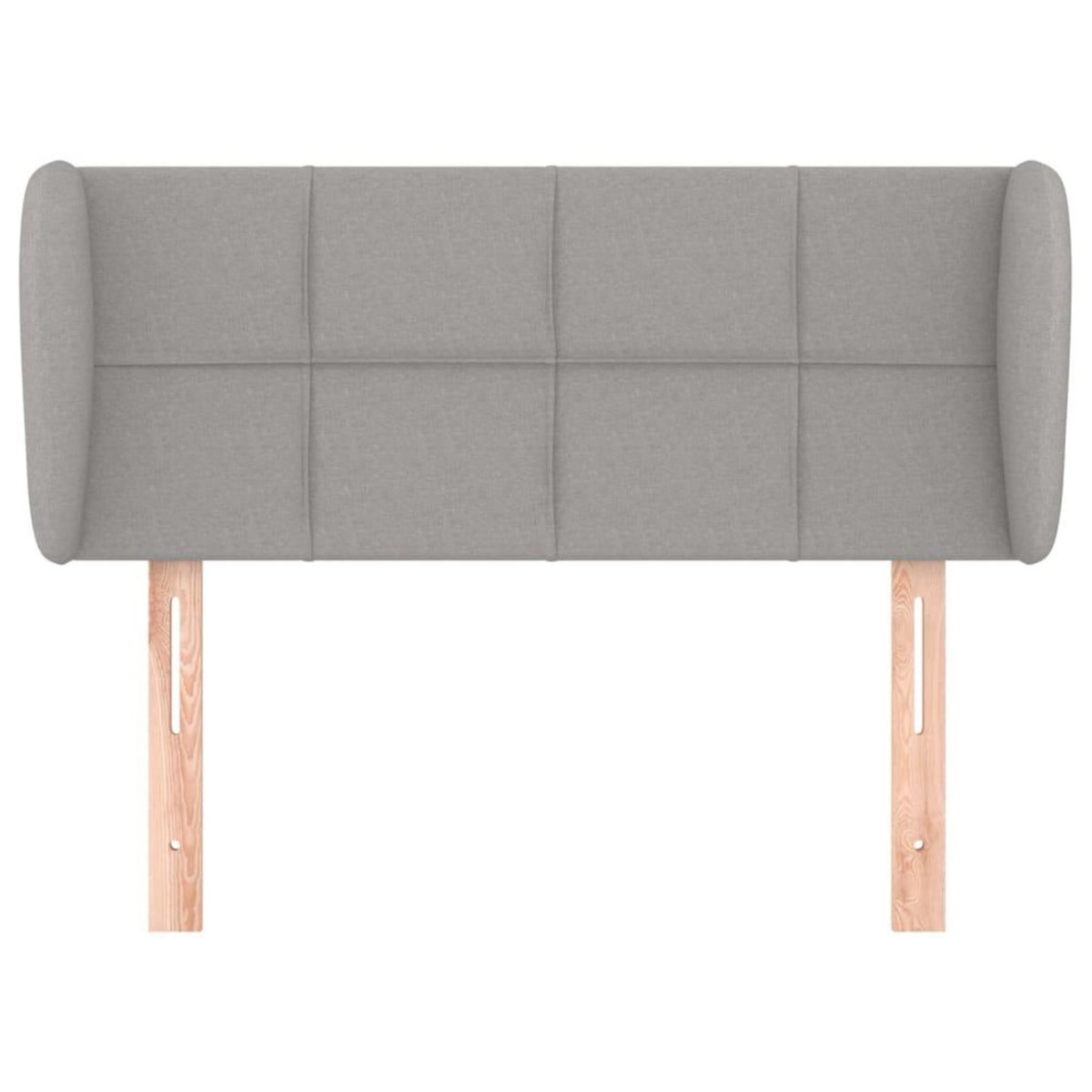 VIDAXL Tete de lit avec oreilles Gris clair 83x23x78/88 cm Tissu