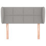 Voir la diapositive 3 : VIDAXL Tete de lit avec oreilles Gris clair 83x23x78/88 cm Tissu