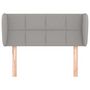 Voir la diapositive 3 : VIDAXL Tete de lit avec oreilles Gris clair 83x23x78/88 cm Tissu