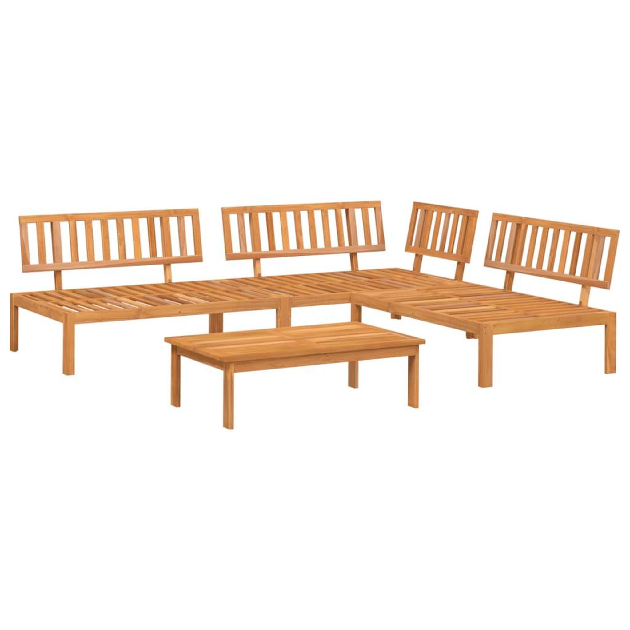 Voir la diapositive 2 : VIDAXL Salon palette de jardin 4 pcs bois d'acacia massif