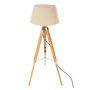 Voir la diapositive 1 : ATMOSPHERA Lampadaire Trépied Bois  Runo  146cm Beige