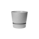 ELHO Pot de fleurs rond en plastique Ø 30 cm Elho Greenville Round gris ciment pour jardin et balcon