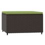 Voir la diapositive 5 : VIDAXL Repose-pied de jardin avec coussin marron resine tressee