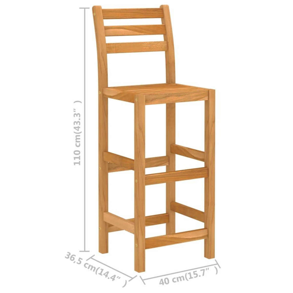 VIDAXL Ensemble de bar d'exterieur 5 pcs Bois d'acacia massif