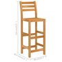Voir la diapositive 6 : VIDAXL Ensemble de bar d'exterieur 5 pcs Bois d'acacia massif