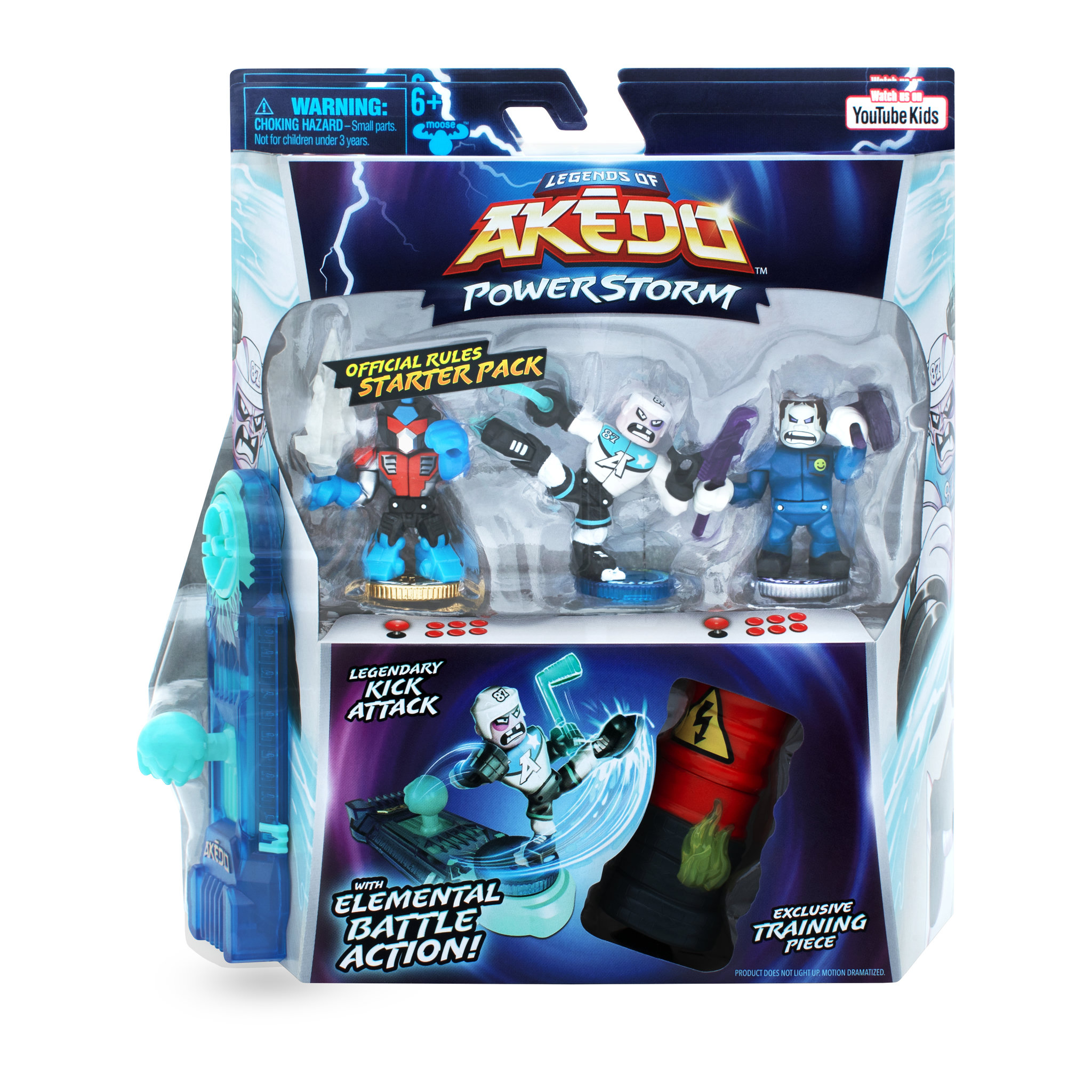 Voir la diapositive 1 : MOOSE TOYS Pack Entraînement Akedo PowerStorm Kick Attack