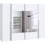 MARKET24 Armoire NARAGO - Décor Blanc mat - 2 portes coulissantes + miroir + 2 portes battantes + 2 penderies - L270 x P61 x H210 cm