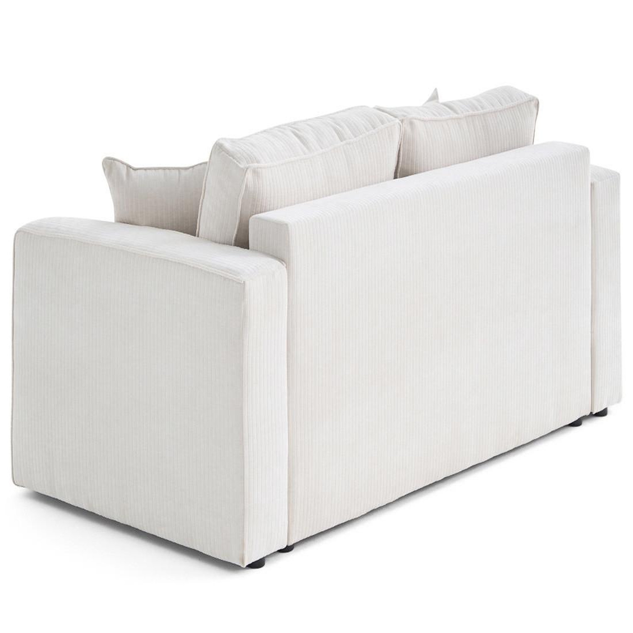 Voir la diapositive 6 : BEST MOBILIER Topaze - canapé droit 2 places en velours côtelé plat