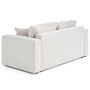 Voir la diapositive 6 : BEST MOBILIER Topaze - canapé droit 2 places en velours côtelé plat